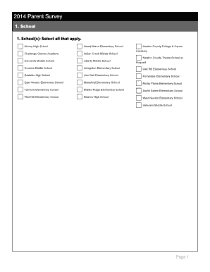 2014 Parent Survey