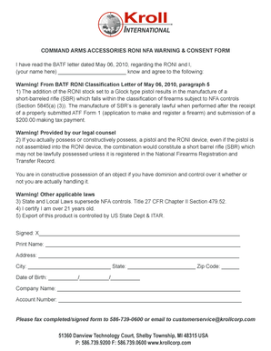 RONI NFA Warning & Consent Form