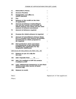 GPF Loan Application Form