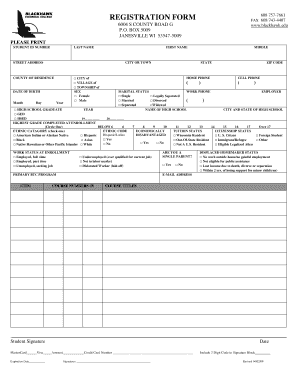 Blackhawk Technical College Registration Form