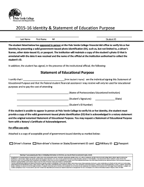 2015-16 Identity and Statement of Educational Purpose