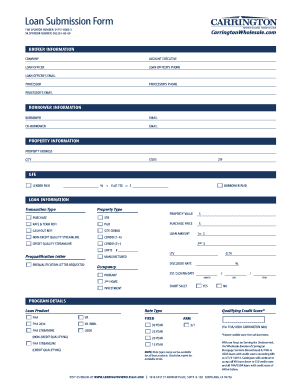 FHA Loan Submission Form