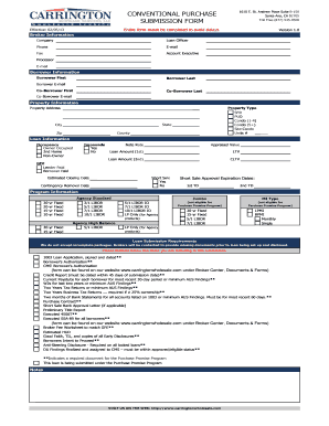 Conventional Purchase Submission Form