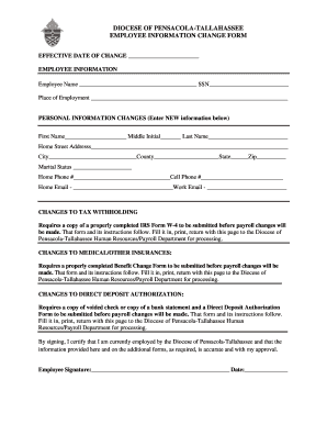 Employee Information Change Form