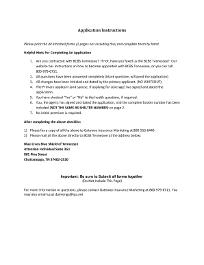 BlueCross65 Medicare Supplement Application