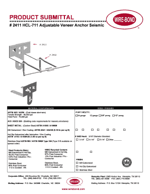 Seismic Wire Bond Clip Product Specifications