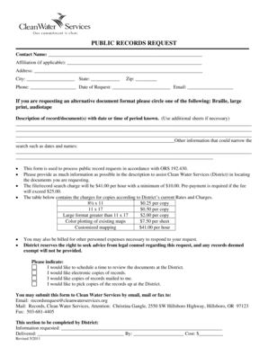 Public Records Request Form