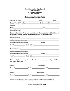 Emergency Contact Form