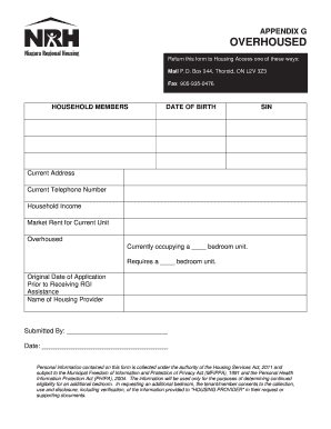 Overhoused Application Form