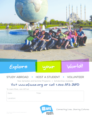 AFS Study Abroad Program Application