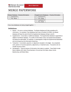 Database Merge Authorization Form
