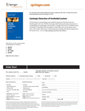 Cytologic Detection of Urothelial Lesions Book Order Form