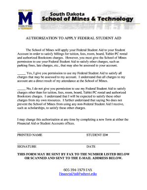 Authorization to Apply Federal Student Aid