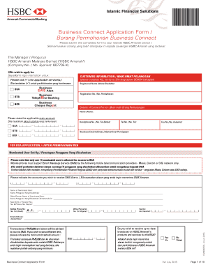 HSBC Amanah Business Connect Application Form