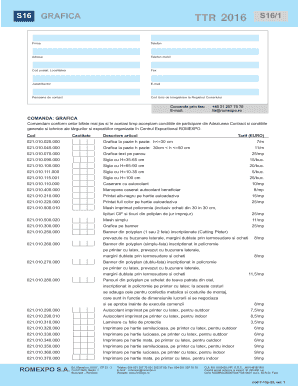 ROMEXPO Graphic Services Order Form