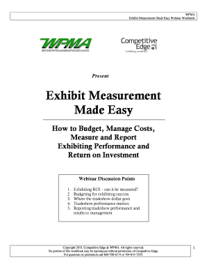 Exhibit Measurement Made Easy Webinar Workbook