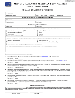 Arizona Medical Marijuana Physician Certification