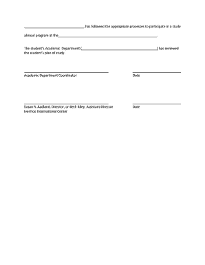 Study Abroad Program Approval Form