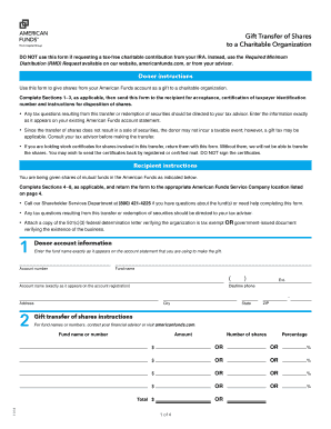 Gift Transfer of Shares to a Charitable Organization