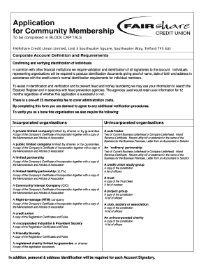 Application for Community Membership