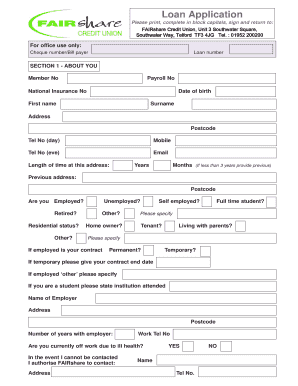 Loan Application Form