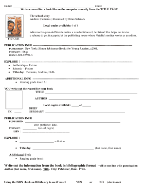 Book Record Form