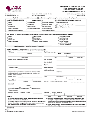 Gaming Worker Registration Application