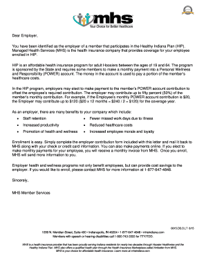 Healthy Indiana Plan Employer Contribution Form