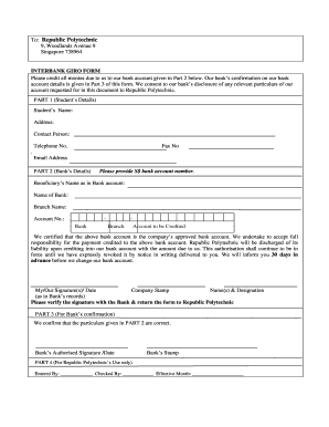 Republic Polytechnic Interbank Giro Form