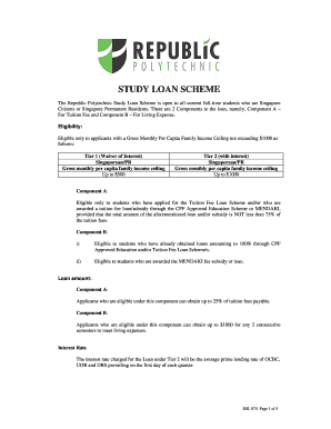 Republic Polytechnic Study Loan Application Form