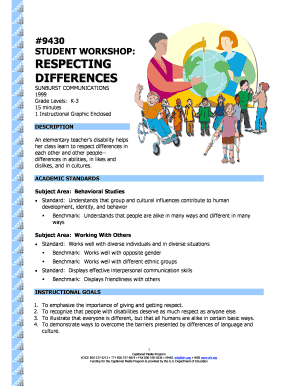 Student Workshop: Respecting Differences