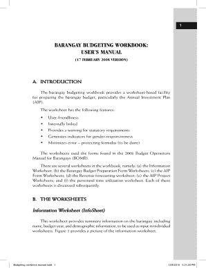 fillable online pep net budgeting workbook manual pep budgeting workbook