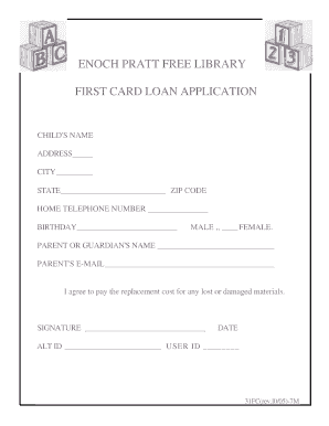 First Card Loan Application