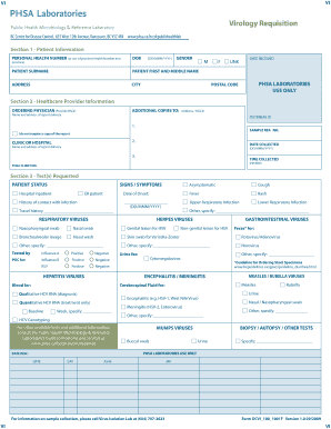Virology Requisition Form