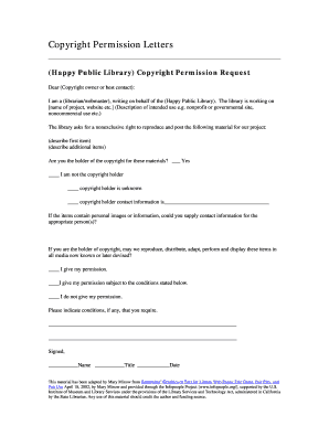 Copyright Permission Request Letter