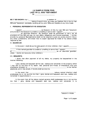 Last Will and Testament