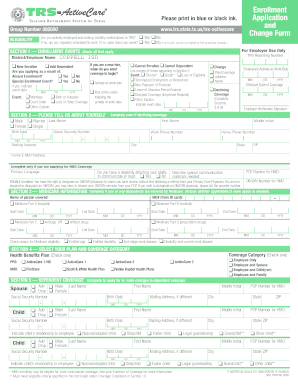 TRS-ActiveCare Enrollment and Change Form