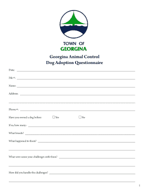 Dog Adoption Questionnaire