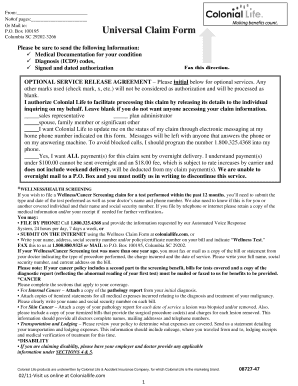 Universal Claim Form