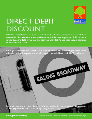 Direct Debit Discount Form