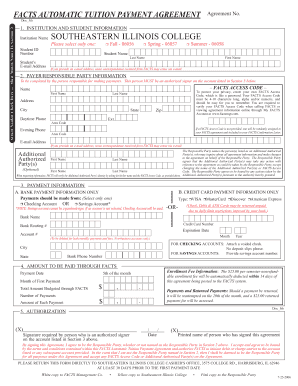 FACTS Automatic Tuition Payment Agreement