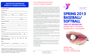 YMCA of Arlington Release & Waiver
