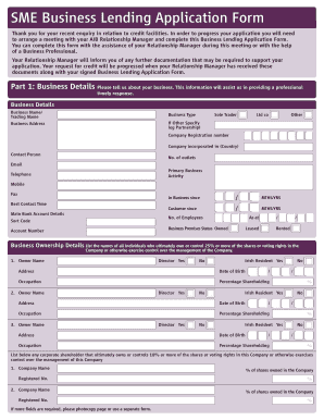 SME Business Lending Application Form