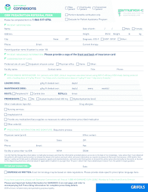 CIDP Prescription Referral Form