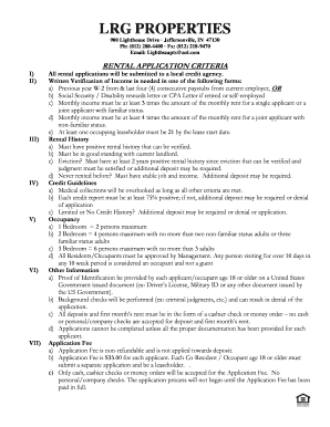 Rental Application Form