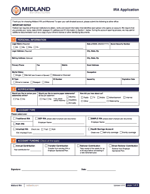 IRA Application Form