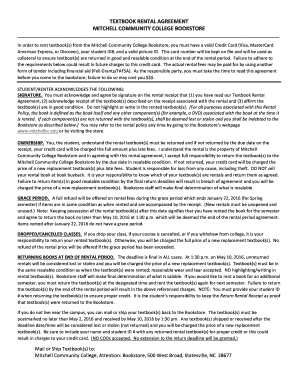 Textbook Rental Agreement