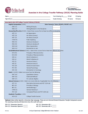 Associate in Arts College Transfer Pathway Planning Guide