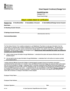 Direct Deposit Enrollment Form