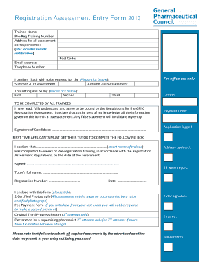 GPhC Registration Assessment Application